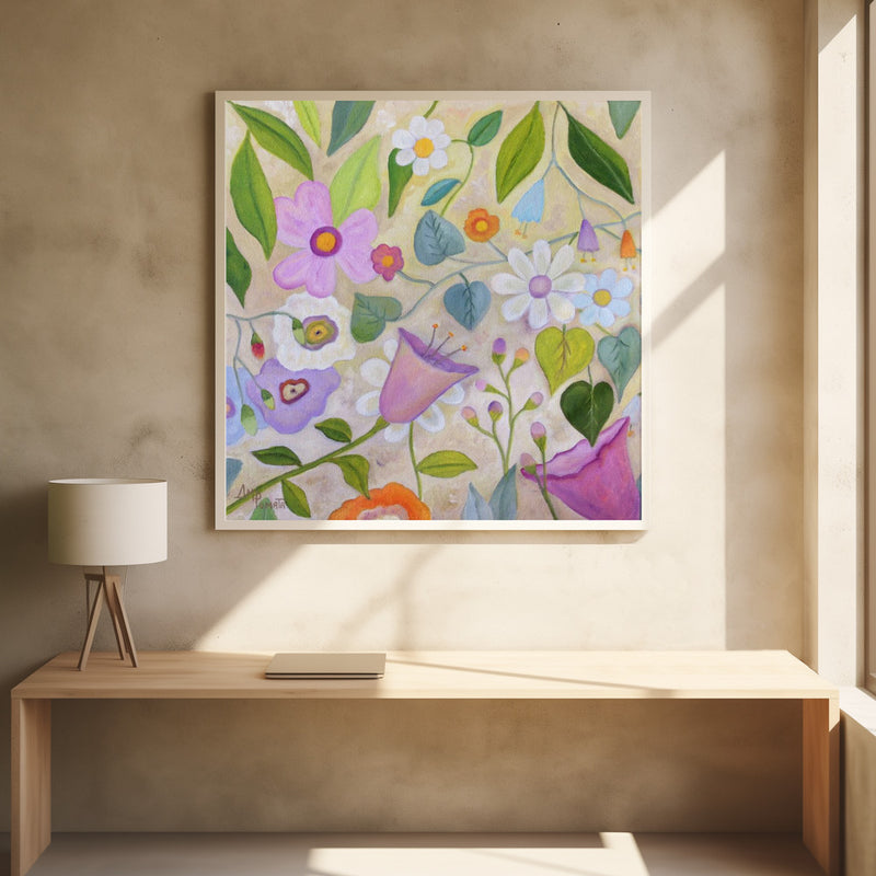 Warm Spring Breeze - Square Stretched Canvas, Poster or Fine Art Print I Heart Wall Art