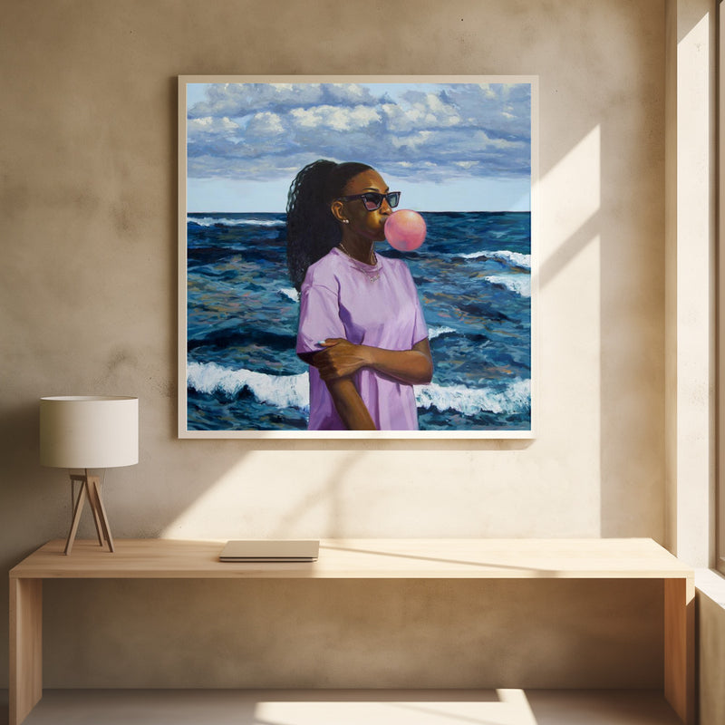 Ocean Size - Square Stretched Canvas, Poster or Fine Art Print I Heart Wall Art