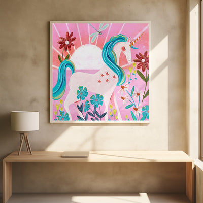 Unicorn - Square Stretched Canvas, Poster or Fine Art Print I Heart Wall Art