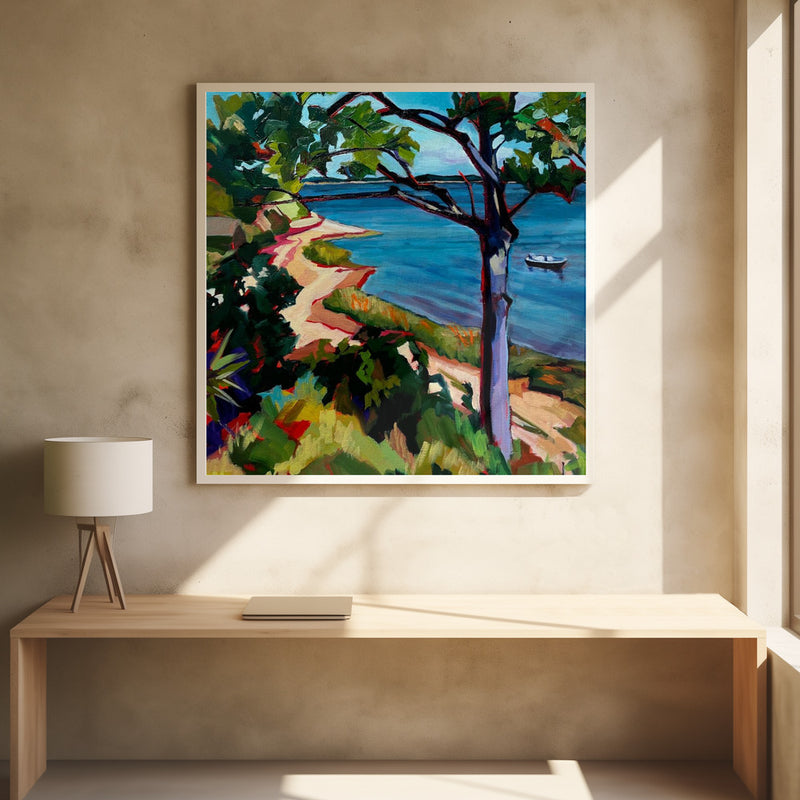 Beach - Square Stretched Canvas, Poster or Fine Art Print I Heart Wall Art