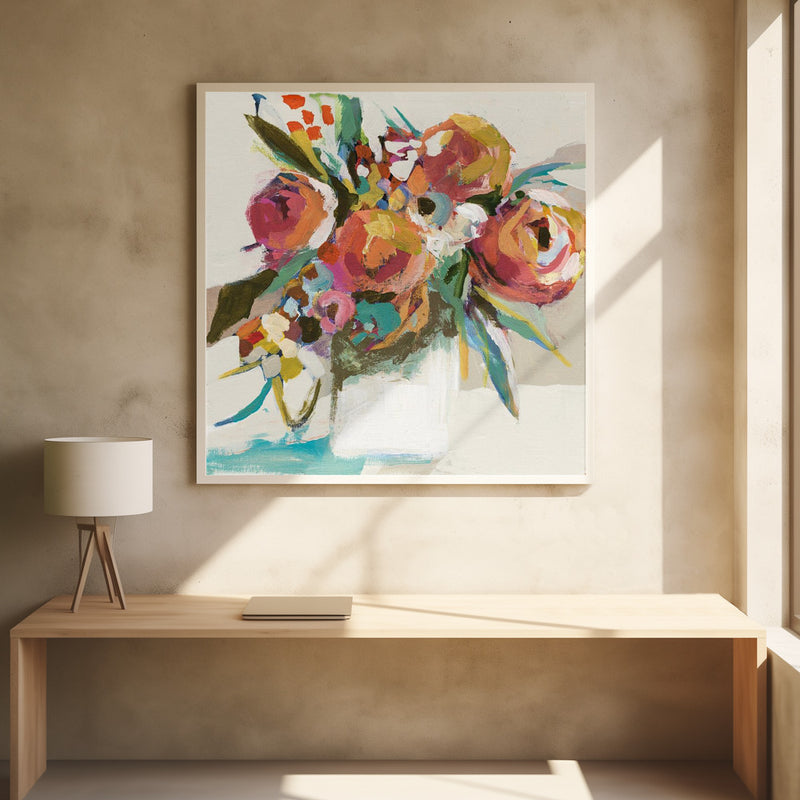 Autumn Bouquet - Square Stretched Canvas, Poster or Fine Art Print I Heart Wall Art