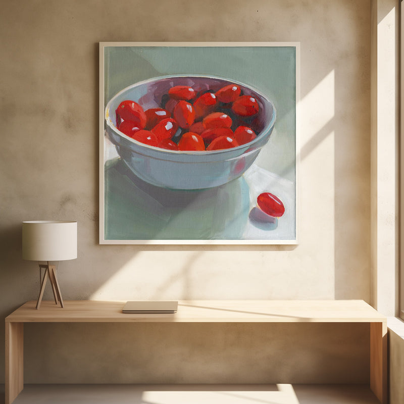 Cherry Tomatoes - Square Stretched Canvas, Poster or Fine Art Print I Heart Wall Art