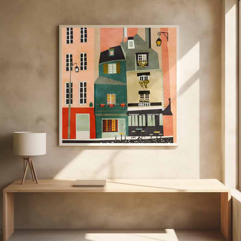 Paris, Montmartre 2 - Square Stretched Canvas, Poster or Fine Art Print I Heart Wall Art