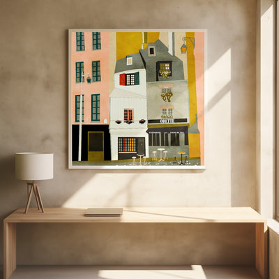 Paris, Montmartre 1 - Square Stretched Canvas, Poster or Fine Art Print I Heart Wall Art