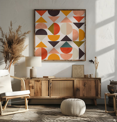 Bauhaus New8 - Square Stretched Canvas, Poster or Fine Art Print I Heart Wall Art