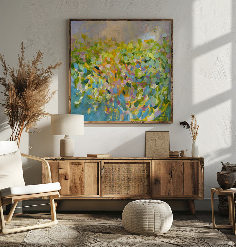 Colorful Reflections - Square Stretched Canvas, Poster or Fine Art Print I Heart Wall Art