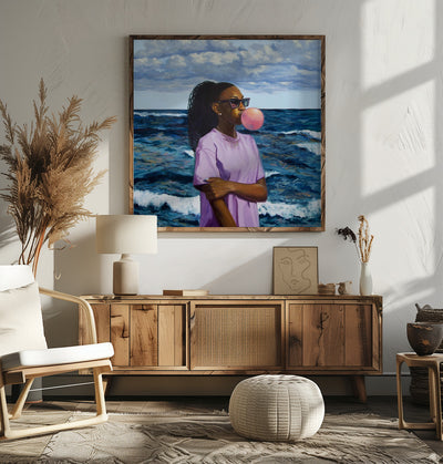 Ocean Size - Square Stretched Canvas, Poster or Fine Art Print I Heart Wall Art