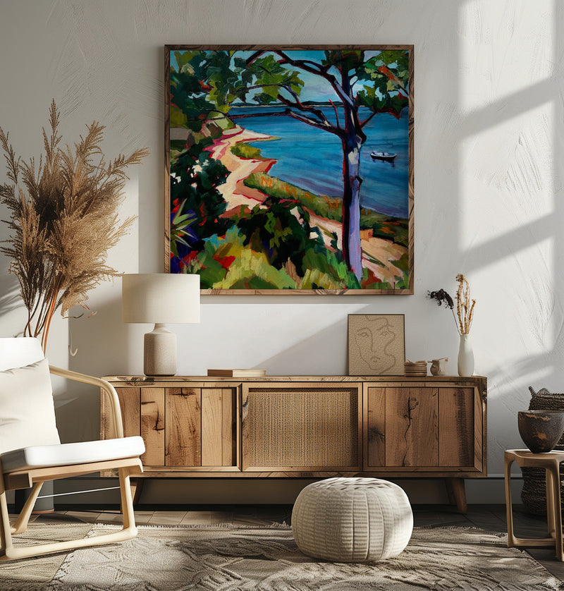 Beach - Square Stretched Canvas, Poster or Fine Art Print I Heart Wall Art