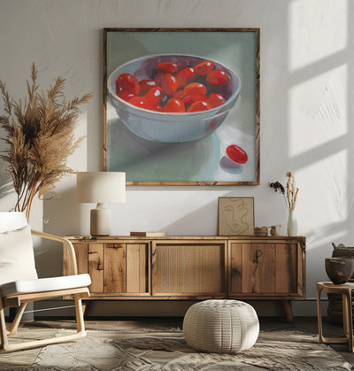 Cherry Tomatoes - Square Stretched Canvas, Poster or Fine Art Print I Heart Wall Art