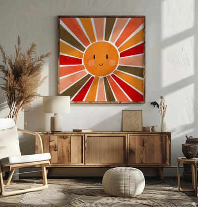 Cheerful Sunshine - Square Stretched Canvas, Poster or Fine Art Print I Heart Wall Art