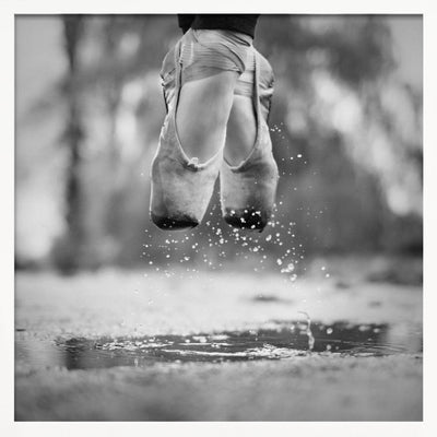 The day we went jumping in puddles - Square Stretched Canvas, Poster or Fine Art Print I Heart Wall Art