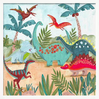 Dinosaurus - Square Stretched Canvas, Poster or Fine Art Print I Heart Wall Art