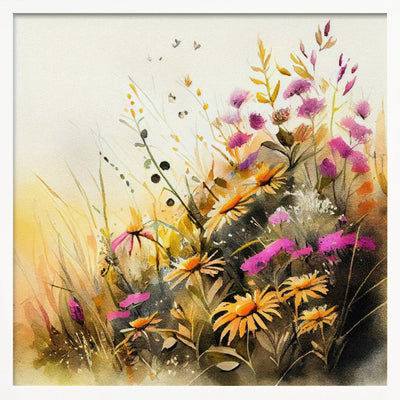 Meadow Nature Art (12) - Square Stretched Canvas, Poster or Fine Art Print I Heart Wall Art