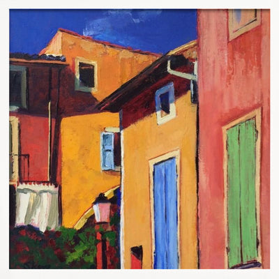 Colorful Houses - Square Stretched Canvas, Poster or Fine Art Print I Heart Wall Art