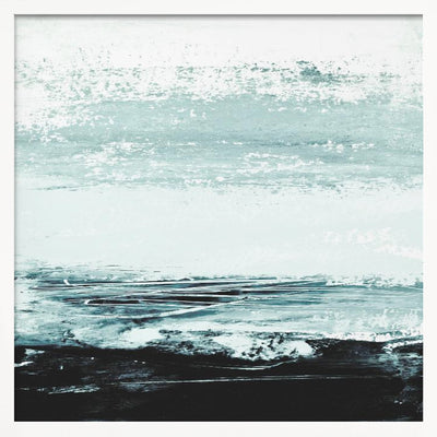 minimal seascape - Square Stretched Canvas, Poster or Fine Art Print I Heart Wall Art