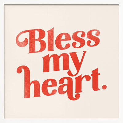 Blessmyheart W Background - Square Stretched Canvas, Poster or Fine Art Print I Heart Wall Art