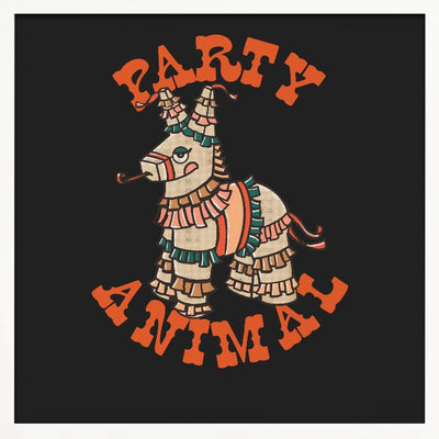 Party Animal.png - Square Stretched Canvas, Poster or Fine Art Print I Heart Wall Art