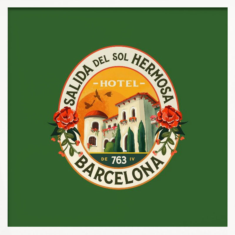 Hotel Barcelona Spain - Square Stretched Canvas, Poster or Fine Art Print I Heart Wall Art