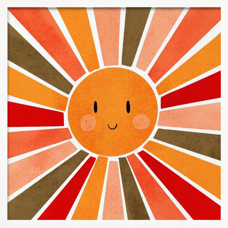 Cheerful Sunshine - Square Stretched Canvas, Poster or Fine Art Print I Heart Wall Art