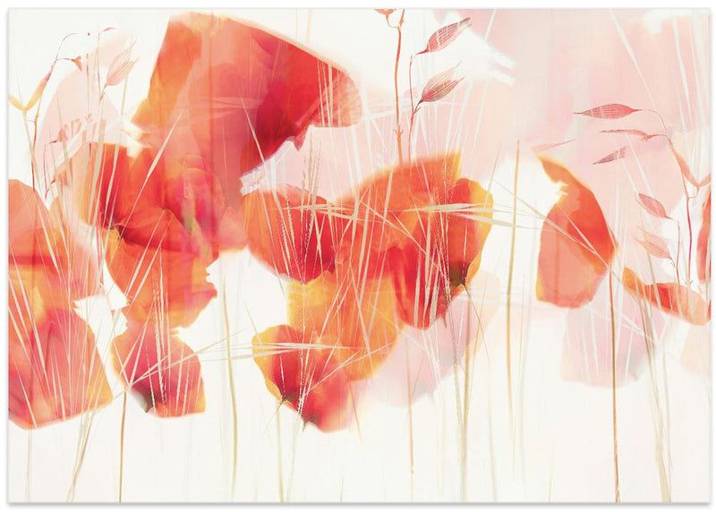 Modern poppies - Stretched Canvas, Poster or Fine Art Print I Heart Wall Art