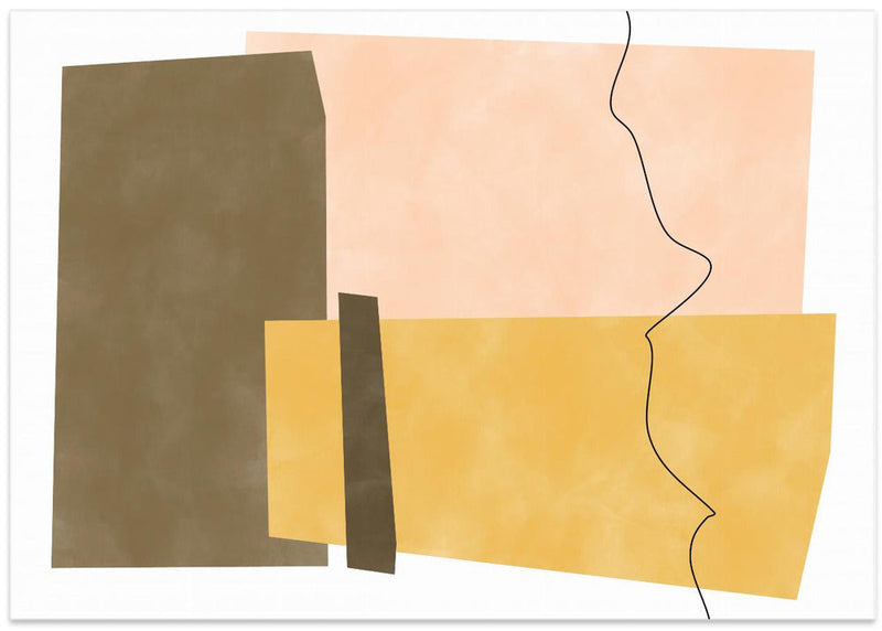 Geometric Shapes In Earthy Tones - Stretched Canvas, Poster or Fine Art Print I Heart Wall Art