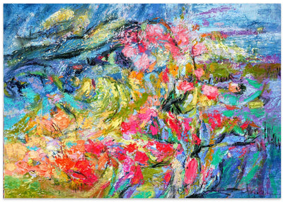 Expressionist Colorful Abstract - Stretched Canvas, Poster or Fine Art Print I Heart Wall Art