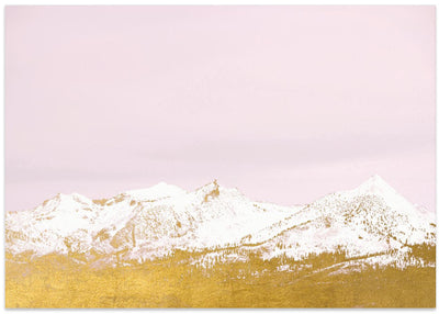 Gold Mountains - Stretched Canvas, Poster or Fine Art Print I Heart Wall Art