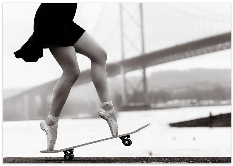 Skater Girl - Stretched Canvas, Poster or Fine Art Print I Heart Wall Art