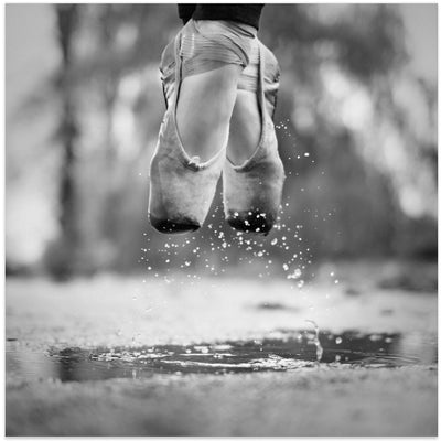 The day we went jumping in puddles - Square Stretched Canvas, Poster or Fine Art Print I Heart Wall Art