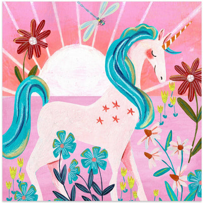 Unicorn - Square Stretched Canvas, Poster or Fine Art Print I Heart Wall Art