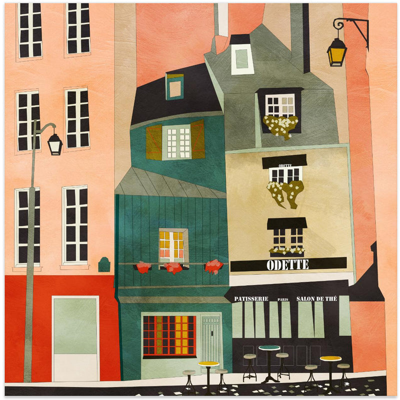 Paris, Montmartre 2 - Square Stretched Canvas, Poster or Fine Art Print I Heart Wall Art