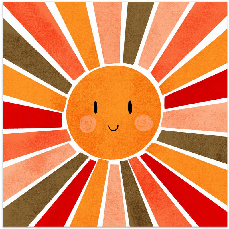 Cheerful Sunshine - Square Stretched Canvas, Poster or Fine Art Print I Heart Wall Art