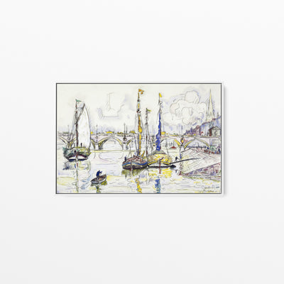 The port of Bordeaux (1930) by Paul Signac- Stretched Canvas Print or Framed Fine Art Print - Artwork I Heart Wall Art Australia 