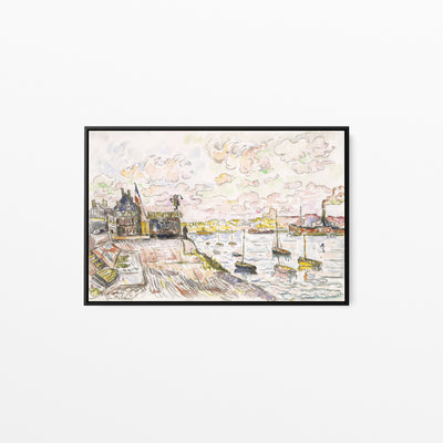 Quilleboeuf (ca.1928) by Paul Signac - Stretched Canvas Print or Framed Fine Art Print - Artwork I Heart Wall Art Australia 