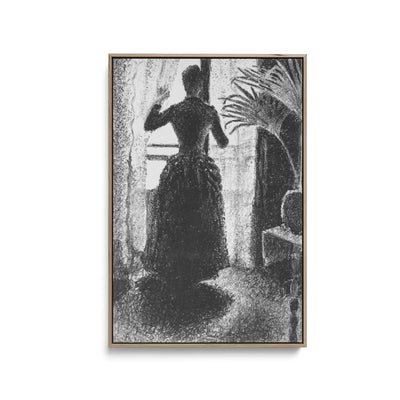Woman at the Window by Paul Signac - Stretched Canvas Print or Framed Fine Art Print I Heart Wall Art Australia 