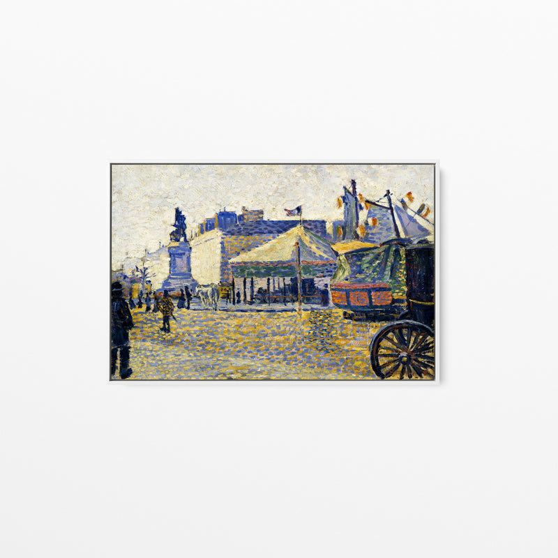 Place de Clichy by  Paul Signac - Stretched Canvas Print or Framed Fine Art Print - Artwork I Heart Wall Art Australia 