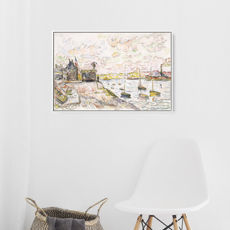 Quilleboeuf (ca.1928) by Paul Signac - Stretched Canvas Print or Framed Fine Art Print - Artwork I Heart Wall Art Australia 