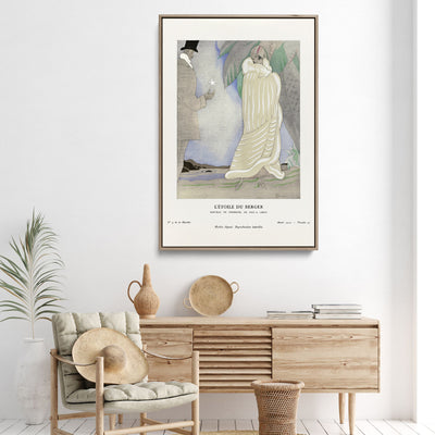 L'étoile du berger, Manteau de fourrure, de Max-A. Leroy (1924)  by Charles Martin - Stretched Canvas Print or Framed Fine Art Print - Artwork I Heart Wall Art Australia 