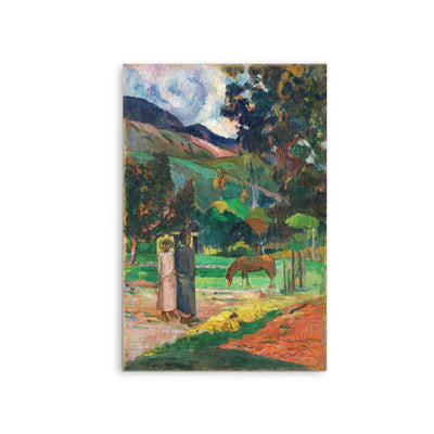 Tahitian Landscape (1892) by Paul Gauguin - Stretched Canvas Print or Framed Fine Art Print - Artwork I Heart Wall Art Australia 