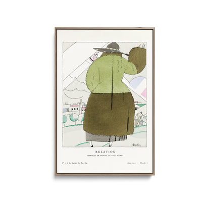 Relation, Manteau de sports, de Paul Poiret (1921) by Charles Martin - Stretched Canvas Print or Framed Fine Art Print - Artwork I Heart Wall Art Australia 