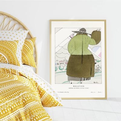 Relation, Manteau de sports, de Paul Poiret (1921) by Charles Martin - Stretched Canvas Print or Framed Fine Art Print - Artwork I Heart Wall Art Australia 