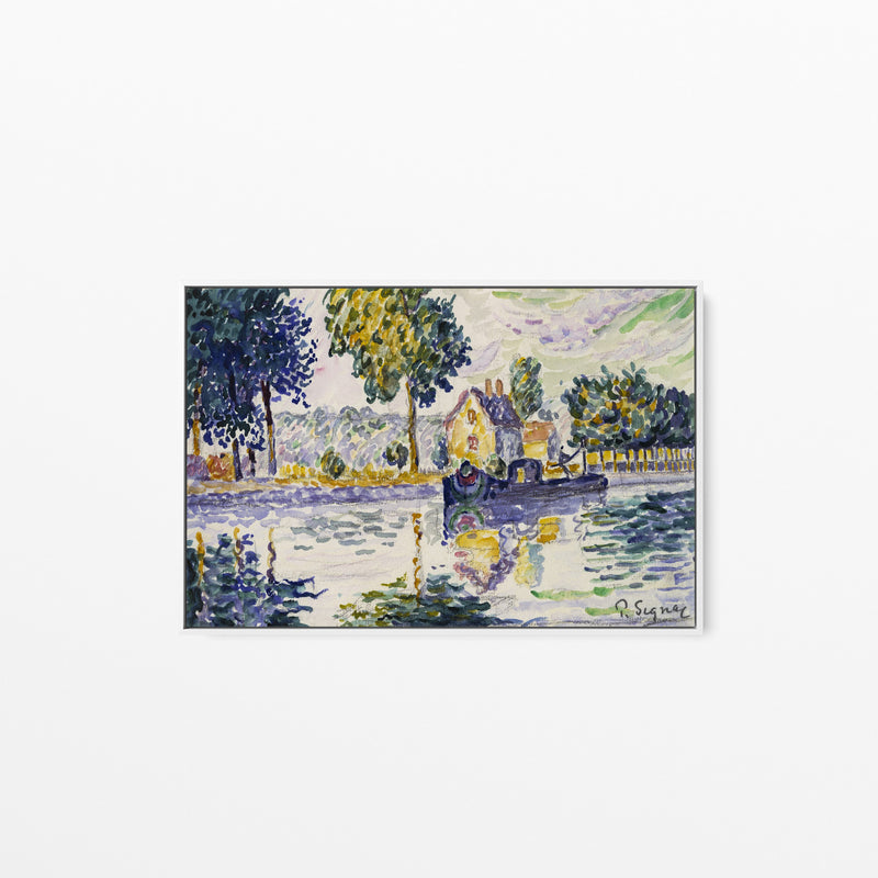 View of the Seine, Samois (1906) by Paul Signac- Stretched Canvas Print or Framed Fine Art Print I Heart Wall Art Australia 