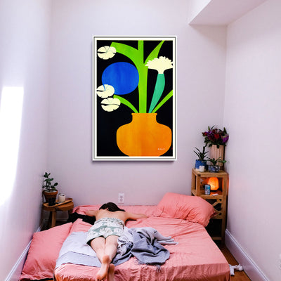 Weisse Blumen, Berlin by Bo Anderson - Stretched Canvas Print or Framed Fine Art Print - Artwork I Heart Wall Art Australia 