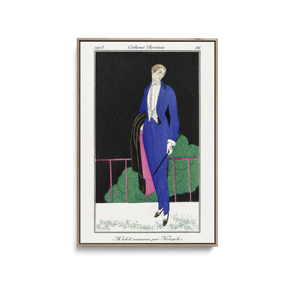 Habit nouveau par Kriegck (1913) by Charles Martin - Stretched Canvas Print or Framed Fine Art Print - Artwork I Heart Wall Art Australia 