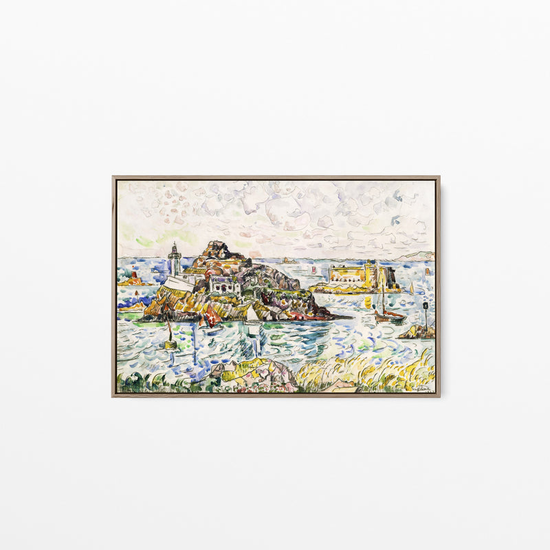 Morlaix, Entrance of the River by Paul Signac- Stretched Canvas Print or Framed Fine Art Print - Artwork I Heart Wall Art Australia 