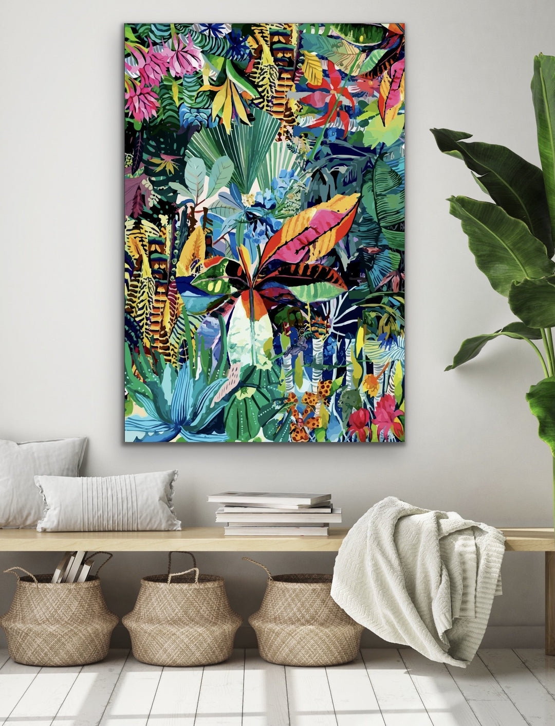 Abstract Colorful Leaves Modern Wall Art Canvas and Poster Print/ hotsell Stretched or Rolled