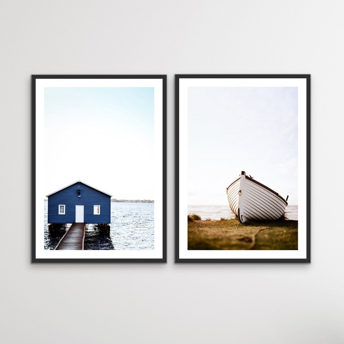 Crawley Boathouse and Dinghy - Two Piece Wall Art Dinghy and Boatshed ...