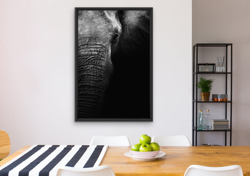 Elephant - Animals of Africa Black And White Framed Canvas Print Wall Art Print I Heart Wall Art Australia 