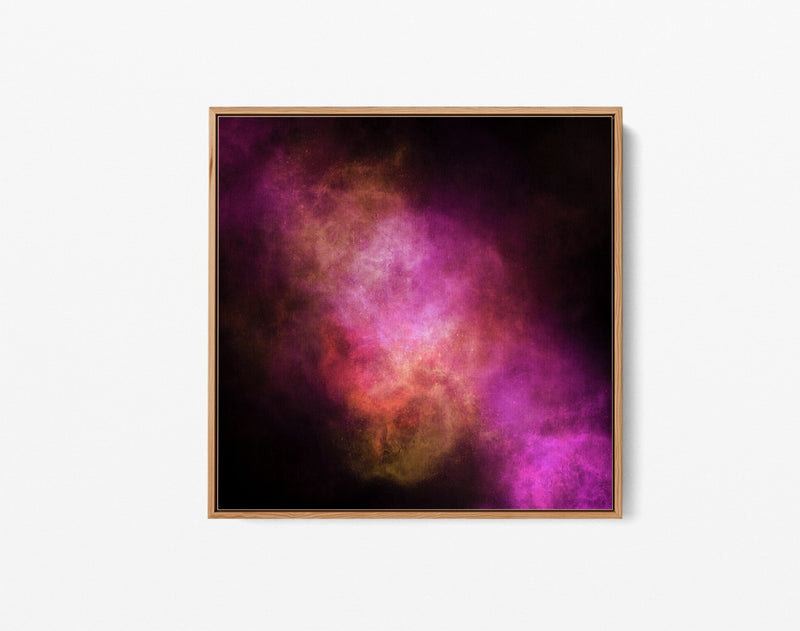 Galaxy -  Space Pink and Black Stretched Canvas Wall Art - I Heart Wall Art