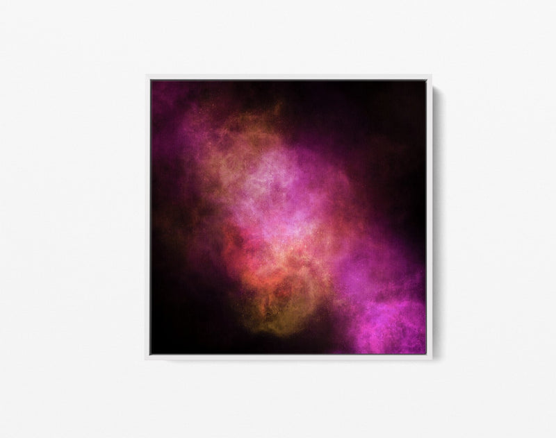 Galaxy -  Space Pink and Black Stretched Canvas Wall Art - I Heart Wall Art